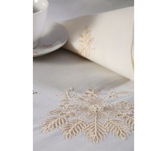 τραπεζομάντηλα ( 160cm x 300cm) 4006 ivory 6978000002045 SilkFashion |  Τραπεζομάντηλα στο espiti