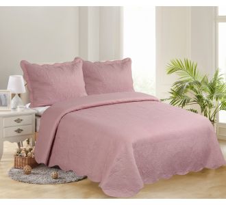 Μονό κουβερλί solid (160cm x 220cm + 1 x 50cm x 70cm ) amethyst/cream 5206978071522 SilkFashion |  Κουβερλί Υπέρδιπλα στο espiti