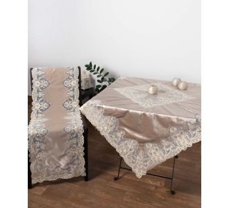 τραβέρσα (40cm X 110cm)  YL169-14B μπεζ 5206978153501 SilkFashion |  Τραπεζομάντηλα στο espiti