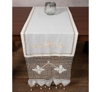 Τραβέρσα Ρουμάνικη (50cm x 200cm) εκρού 6978000002788 SilkFashion |  Τραβέρσες  στο espiti
