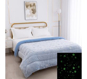 Παιδικό φωσφοριζέ κουβερτοπάπλωμα space (170cm x 220cm) σιέλ 5206978072208 SilkFashion |  Κουβερτοπαπλώματα  στο espiti