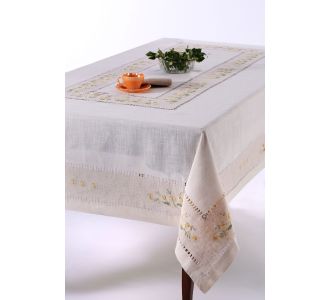 Χειροποίητο τραπεζομάντηλο 9858 (170cm x 270cm) κίτρινο 6978000003056 SilkFashion |  Τραπεζομάντηλα στο espiti