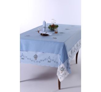 Τραπεζομάντηλο 569b (170cm x 270cm) σιέλ 6978000003182 SilkFashion |  Τραπεζομάντηλα στο espiti