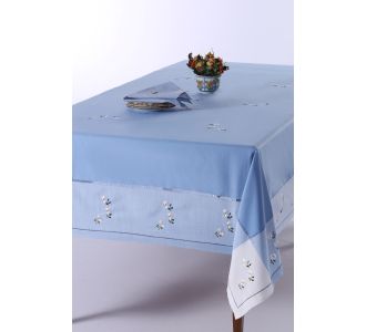Τραπεζομάντηλο 589b (170cm x 270cm) σιέλ 6978000003185 SilkFashion |  Τραπεζομάντηλα στο espiti