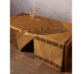 τραπεζοκαρέ (140cm X 140cm) 3819Α μπρονζέ 6978000004033 SilkFashion |  Τραπεζομάντηλα στο espiti