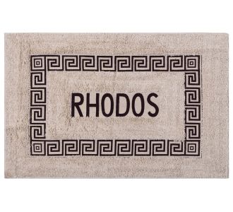Πατάκι μαίανδρος Ρόδος (50cm x 80cm) καφέ 6978000004070 SilkFashion |  Πατάκια Μπάνιου στο espiti