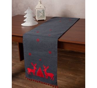 Χριστουγεννιάτικη τραβέρσα NW345 (35cm x 175cm) ανθρακί 5206978156281 SilkFashion |  Χριστουγεννιάτικα Τραπεζομάντηλα  στο espiti