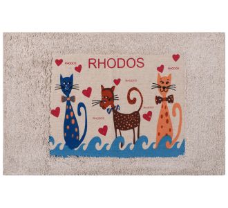 Πατάκι γάτα Ρόδος (50cm x 80cm) 6978000004158 SilkFashion |  Πατάκια Μπάνιου στο espiti