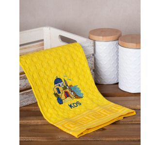 Σετ 12 τεμαχίων ποτηρόπανα γκοφρέ (50cm x 70cm) κίτρινος εκκλησία KOS 6978000004268 SilkFashion |  Πετσέτες Κουζίνας στο espiti