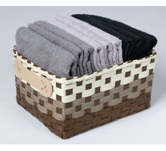 Σετ λαβέτες 9 τεμάχια (30cm x 30cm) γκρί 6978000004327 SilkFashion |  Σετ Πετσέτες στο espiti