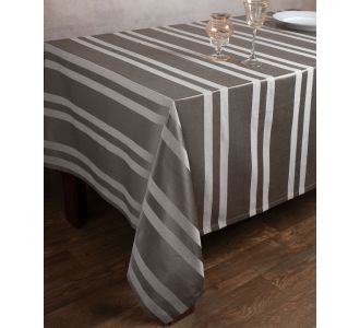 Ριγέ τραπεζομάντηλο dimitra (150cm x 230cm) γκρί 6978000004309 SilkFashion |  Τραπεζομάντηλα στο espiti