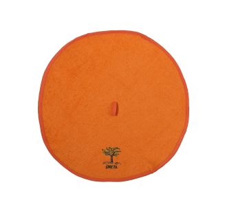 Στρογγυλή πετσέτα με κρεμαστράκι (48cm) πορτοκαλί ΚΡΗΤΗ 6978000004561 SilkFashion |  Πετσέτες Κουζίνας στο espiti