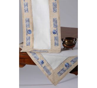 Τραπεζομάντηλο WH19-010 (135cm x 135cm) σιέλ 6978000004429 SilkFashion |  Τραπεζομάντηλα στο espiti