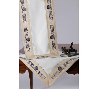 Τραπεζομάντηλο WH19-010 (135cm x 135cm) μπλέ 6978000004430 SilkFashion |  Τραπεζομάντηλα στο espiti