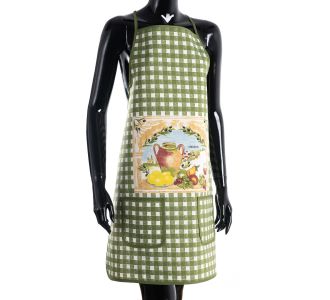 Ολόσωμη ποδιά στάμπα πράσινη (64cm x 78cm) GREECE 6978000004732 SilkFashion |  Ποδιές - Πιάστρες στο espiti