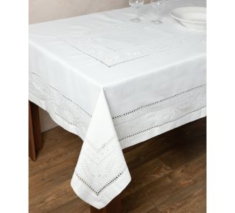 Τραπεζομάντηλο 601 (175cm x 265cm) λευκό 6978000004902 SilkFashion |  Τραπεζομάντηλα στο espiti