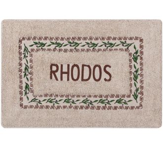 Πατάκι ελιά Ρόδος (50cm x 80cm) καφέ 6978000005178 SilkFashion |  Πατάκια Μπάνιου στο espiti
