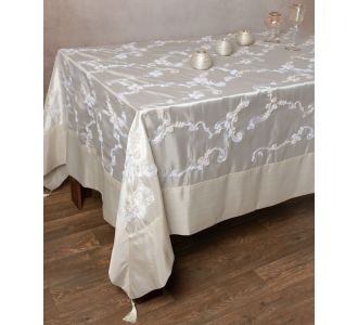 Σατέν Τραπεζομάντηλο ( 180cm x 220cm ) 6271 Ivory 5206978059643 SilkFashion |  Τραπεζομάντηλα στο espiti