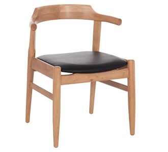 ΠΟΛΥΘΡΟΝΑ CERSEI HM9946.01 RUBBERWOOD ΣΕ LIGHT OAK & PU ΣΕ ΜΑΥΡΟ 57x53x72Υεκ |  Καρέκλες στο espiti
