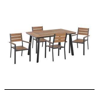 ΣΕΤ ΤΡΑΠΕΖΑΡΙΑΣ TABER HM21197 ΤΡΑΠΕΖΙ & 4 ΠΟΛΥΘΡΟΝΕΣ-ΑΛΟΥΜΙΝΙΟ & POLYWOOD-ΑΝΘΡΑΚΙ |  Σετ τραπεζαρία κήπου στο espiti