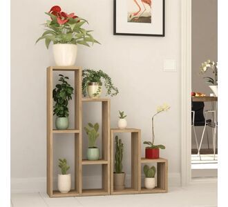 Ραφιέρα - Ανθοστήλη Sule Megapap χρώμα sapphire oak 84x20x89εκ. |  Διακοσμητκά στο espiti