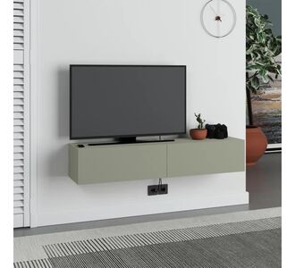 Έπιπλο τηλεόρασης επιτοίχιο Francy Megapap χρώμα ash green 135x31,7x25εκ. |  Έπιπλα τηλεόρασης στο espiti
