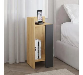 Κομοδίνο Elos Megapap αριστερό χρώμα sapphire oak - ανθρακί 25x27x60εκ. |  Κομοδίνα στο espiti