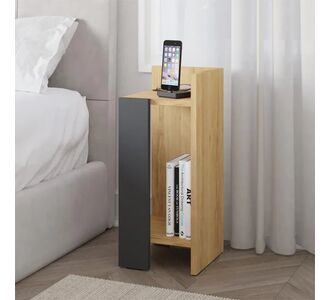Κομοδίνο Elos Megapap δεξί χρώμα sapphire oak - ανθρακί 25x27x60εκ. |  Κομοδίνα στο espiti