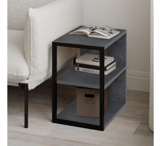 Τραπεζάκι βοηθητικό - Κομοδίνο Echo Megapap χρώμα γκρι ρετρό 30x42x45εκ. |  Κομοδίνα στο espiti