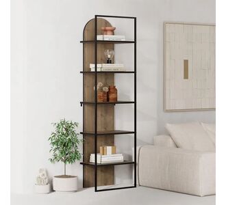 Βιβλιοθήκη Archy Megapap χρώμα ανοιχτό καρυδί 53x31,7x180εκ. |  Βιβλιοθήκες στο espiti