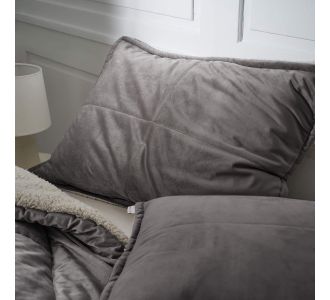 Μαξιλαροθήκη 50x70cm GOFIS HOME  Teddy Mystic Grey 407/15 |  Μαξιλάρια διακοσμητικά στο espiti