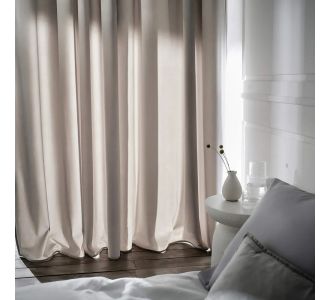 Κουρτίνα με τρουκς 140x280cm GOFIS HOME  Winter Water Grey 711/34 |  Ετοιμες μονοχρωμες κουρτίνες στο espiti