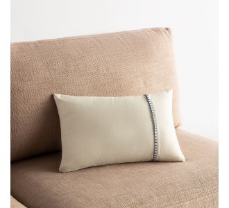 Μαξιλαροθήκη 30x45cm Chrome Offwhite/Jean 930C |  Μαξιλάρια διακοσμητικά στο espiti
