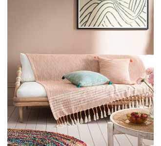 Διακοσμιτικό Ριχτάρι 130x180cm GOFIS HOME Dreadlocks Honey Brown 504/ 12 |  Ριχτάρια στο espiti