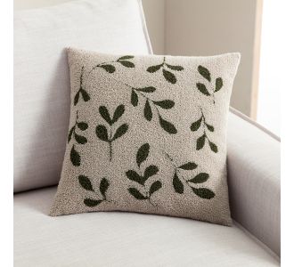 Μαξιλαροθήκη 43x43cm GOFIS HOME Herbal Μπεζ/Pine Green 705/ 06 |  Μαξιλάρια διακοσμητικά στο espiti