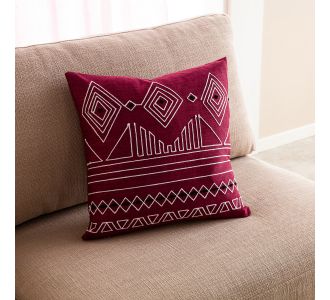 Μαξιλαροθήκη 43x43cm Edna Red Leather 162 |  Μαξιλάρια διακοσμητικά στο espiti