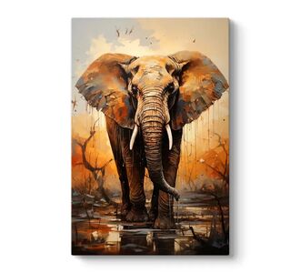 Πίνακας σε καμβά "Elephant Story" Megapap ψηφιακής εκτύπωσης 60x90x3εκ. |  Πίνακες στο espiti