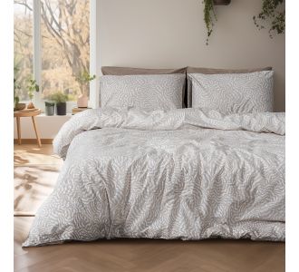 Beauty Home Σετ παπλωματοθήκη μονή Iris Art 12260 165x245 Μπεζ       |  Παπλωματοθήκες Μονές στο espiti