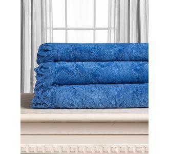 Βαμβακερή ζακάρ πετσέτα ALICIA 520gsm (40cm x 60cm) cobalt 5206978166099 SilkFashion |  Σετ Πετσέτες στο espiti