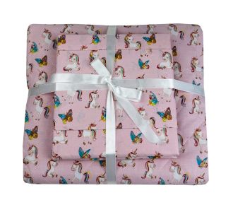 Σετ Παιδικό Κουβερλί με Σεντόνι και Μαξιλαροθήκες Fairy Unicorn Astron Italy |  Κουβερλί Παιδικά στο espiti