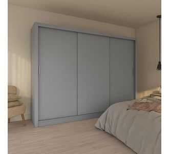 Ντουλάπα Grandio Γκρι 250x60x215cm AlphaB2B |  Ντουλάπες ρούχων στο espiti