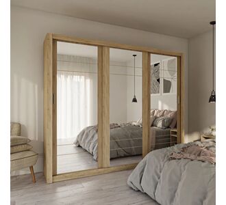 Ντουλάπα Grandio Σονόμα με καθρέφτη 250x60x215cm AlphaB2B |  Ντουλάπες ρούχων στο espiti