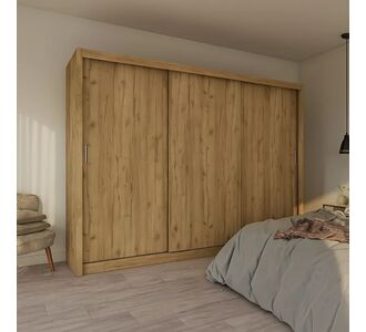 Ντουλάπα Grandio Χρυσό Δρυς 250x60x215cm AlphaB2B |  Ντουλάπες ρούχων στο espiti