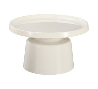 Τραπέζι σαλονιού Ginoze Inart μέταλλο σε λευκή απόχρωση Φ70x38εκ |  Τραπεζάκια σαλονιού στο espiti