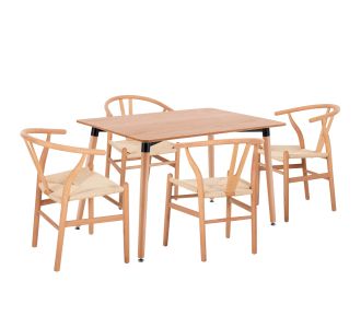 ΣΕΤ ΤΡΑΠΕΖΑΡΙΑΣ 5ΤΜΧ BRAVE HM21182 MDF TOP-ΞΥΛΟ ΟΞΙΑΣ & PAPER ROPE ΣΕ ΦΥΣΙΚΟ |  Σετ τραπεζαρίες στο espiti