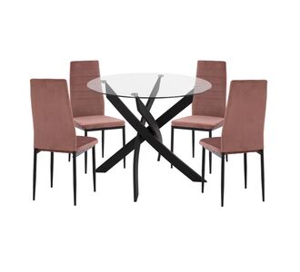 ΣΕΤ ΤΡΑΠΕΖΑΡΙΑΣ 5ΤΜΧ LADY HM21199.02 ΓΥΑΛΙ--ΜΕΤΑΛΛΟ ΣΕ ΜΑΥΡΟ & ΒΕΛΟΥΔΟ ΣΑΠΙΟ ΜΗΛΟ |  Σετ τραπεζαρίες στο espiti