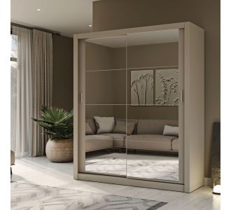 Ντουλάπα Reflex Cashmere με καθρέφτη 180x60x215cm AlphaB2B |  Ντουλάπες ρούχων στο espiti