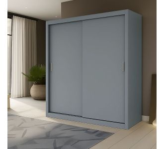Ντουλάπα Reflex Γκρι 180x60x215cm AlphaB2B |  Ντουλάπες ρούχων στο espiti