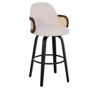 ΣΚΑΜΠΟ ΜΠΑΡ ΠΕΡΙΣΤΡΕΦΟΜΕΝΟ BECKER HM18251.02 PLYWOOD ΜΑΥΡΟ--ΕΚΡΟΥ ΥΦΑΣΜΑ 50x52x100Υ |  Σκαμπώ μπαρ στο espiti
