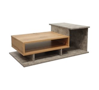 Τραπέζι σαλονιού Nuvele pakoworld σε γκρι antique-sonoma απόχρωση 90x50x35εκ |  Τραπεζάκια σαλονιού στο espiti